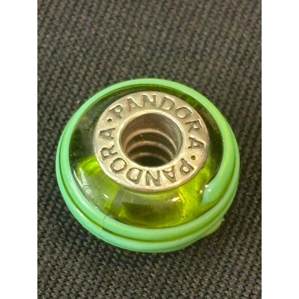 Pandora Green Murano Glass Charm 925 ALE Sterling Silver